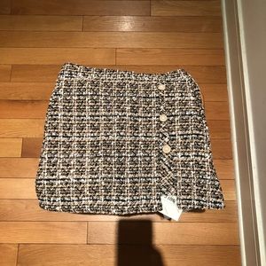 J.ING Abigale Beige Check Skirt